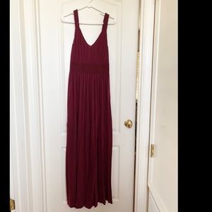 Jcrew burgundy maxi dress